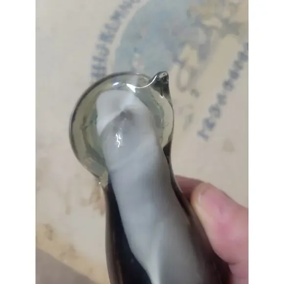 Cobalt Blue And Clear Glass Penguin - Picture 6 of 6